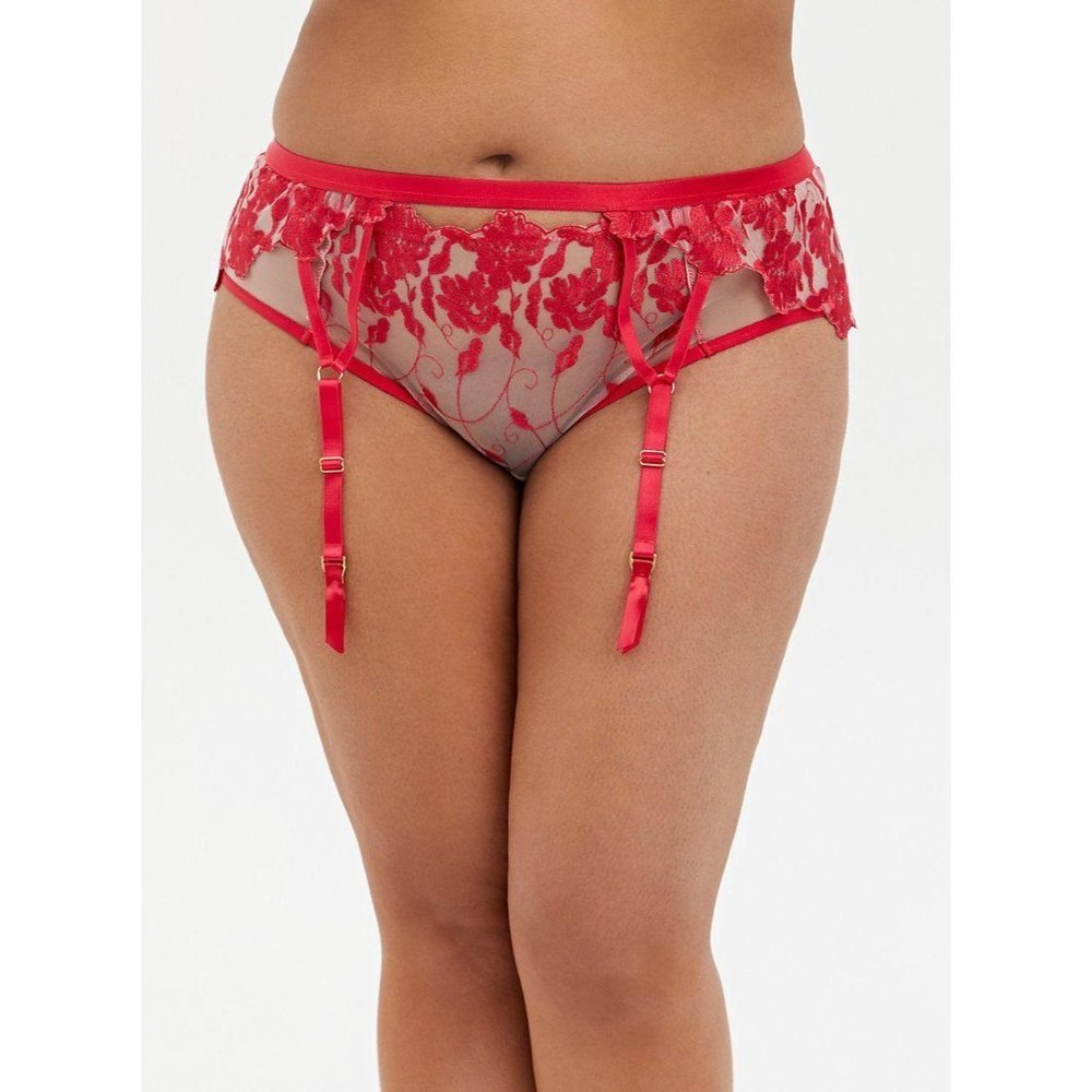 🔥Last One🔥 TORRID RASPBERRY PINK MESH GARTER BELT PLUS 5X/6X